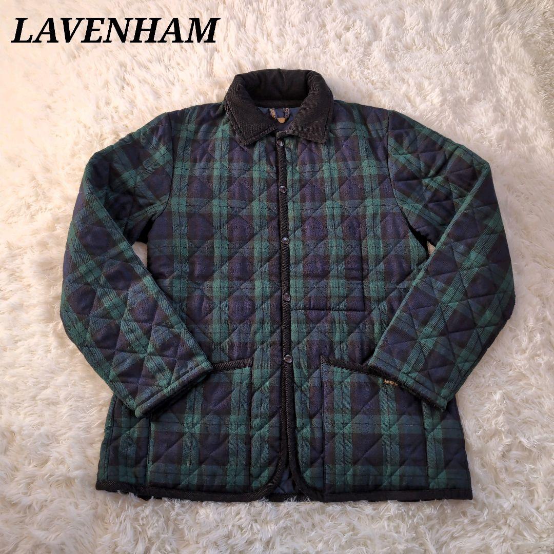 美品 LAVENHAM キルティングジャケット グリーンネイビー XLサイズ