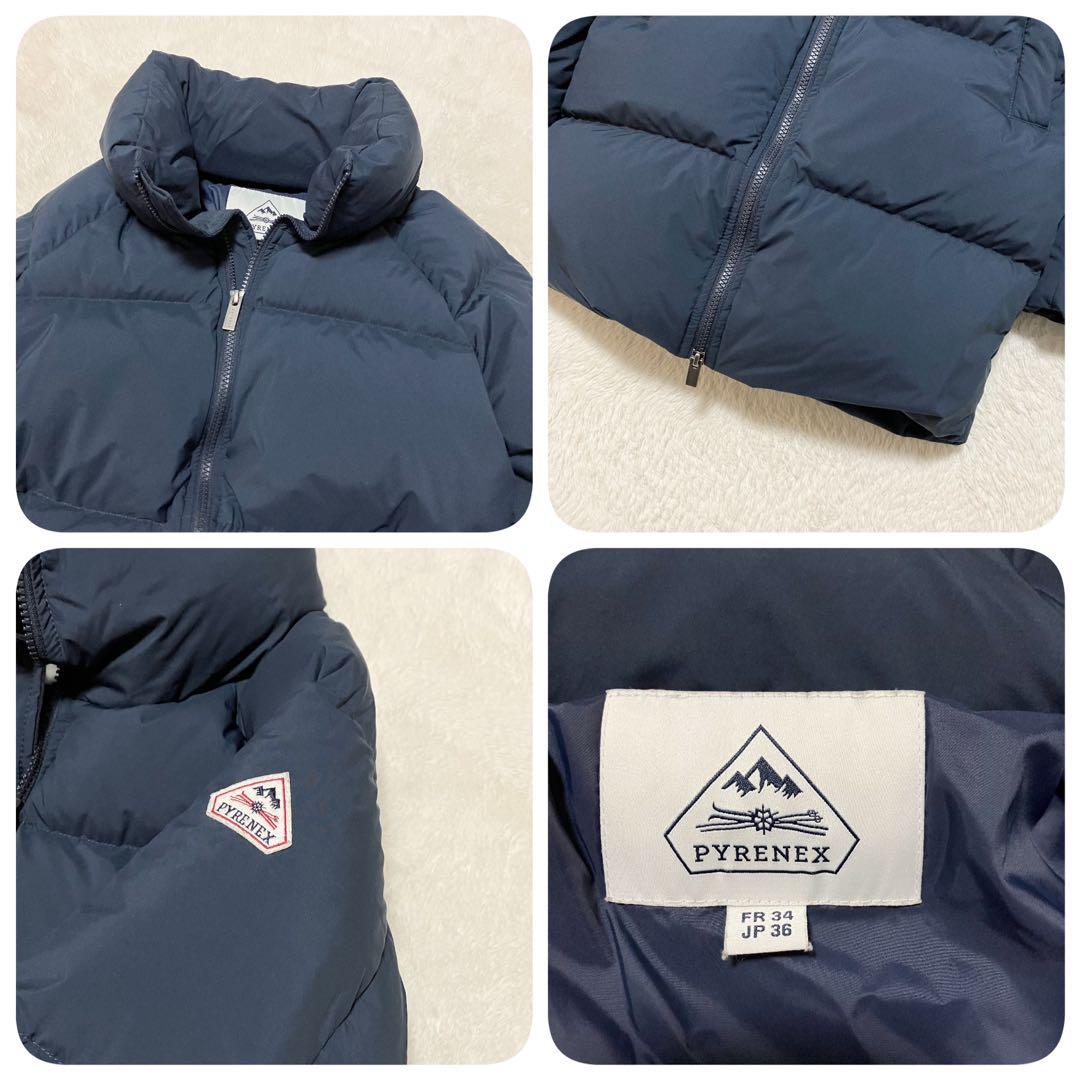 美品 PYRENEX ダウン コート BARROW 36 ピレネックス ネイビー