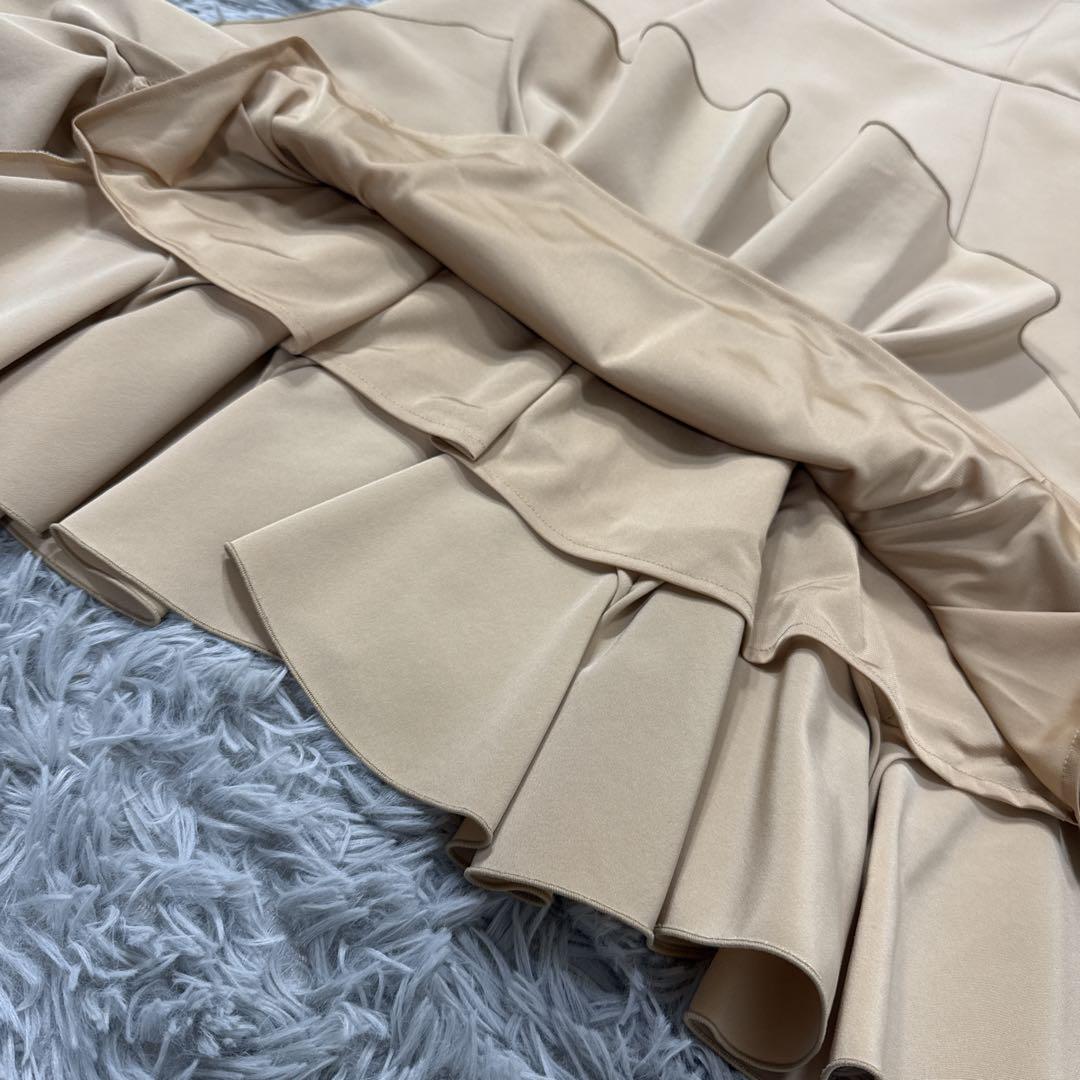 美品★FOXEY/フォクシートゥッティフルッティ マットストレッチグログラン40 美品✨フォクシー マットストレッチグログランドレス タック