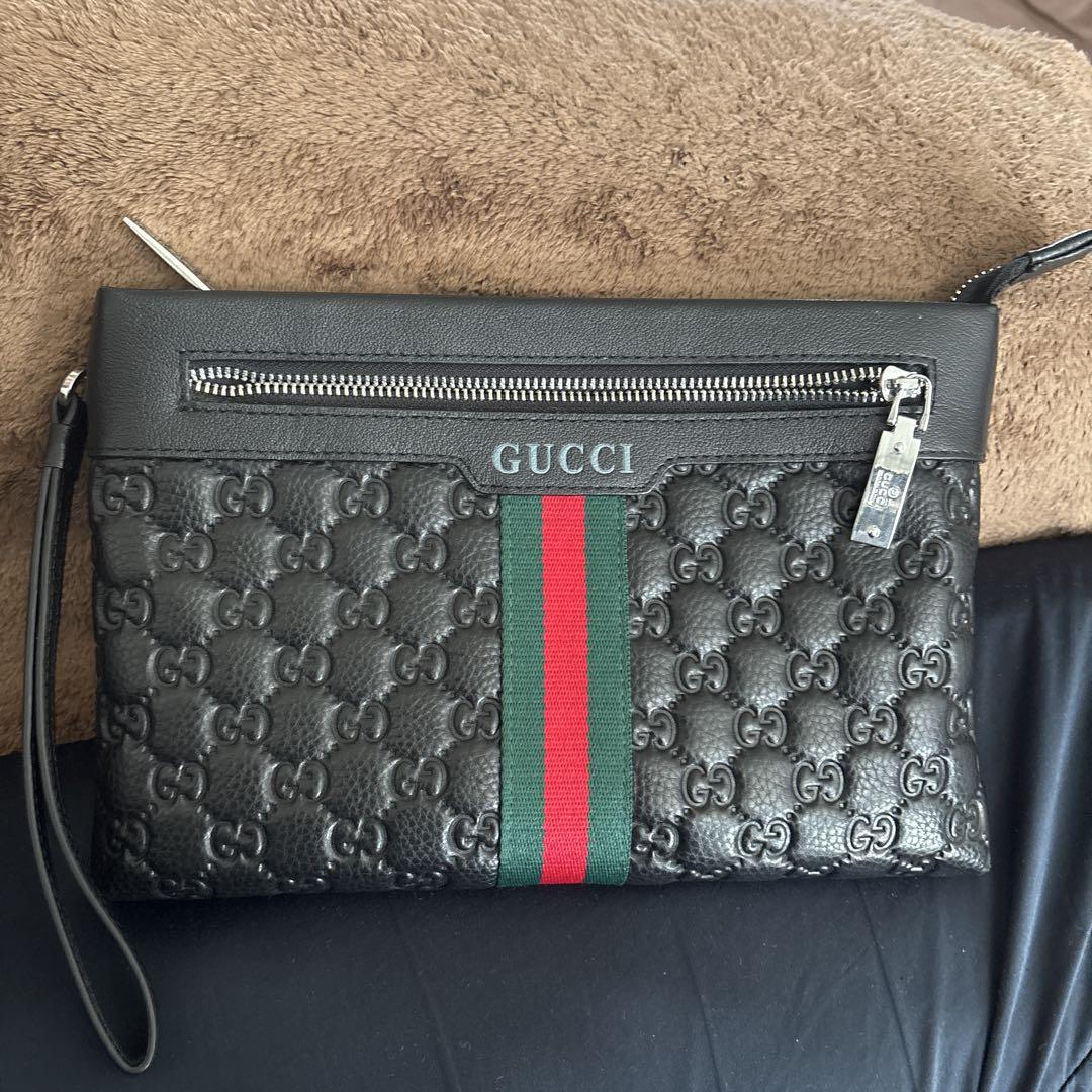 ※並行輸入品※ クラッチバッグ GGパターン 黒GUCCIクラッチバッグ