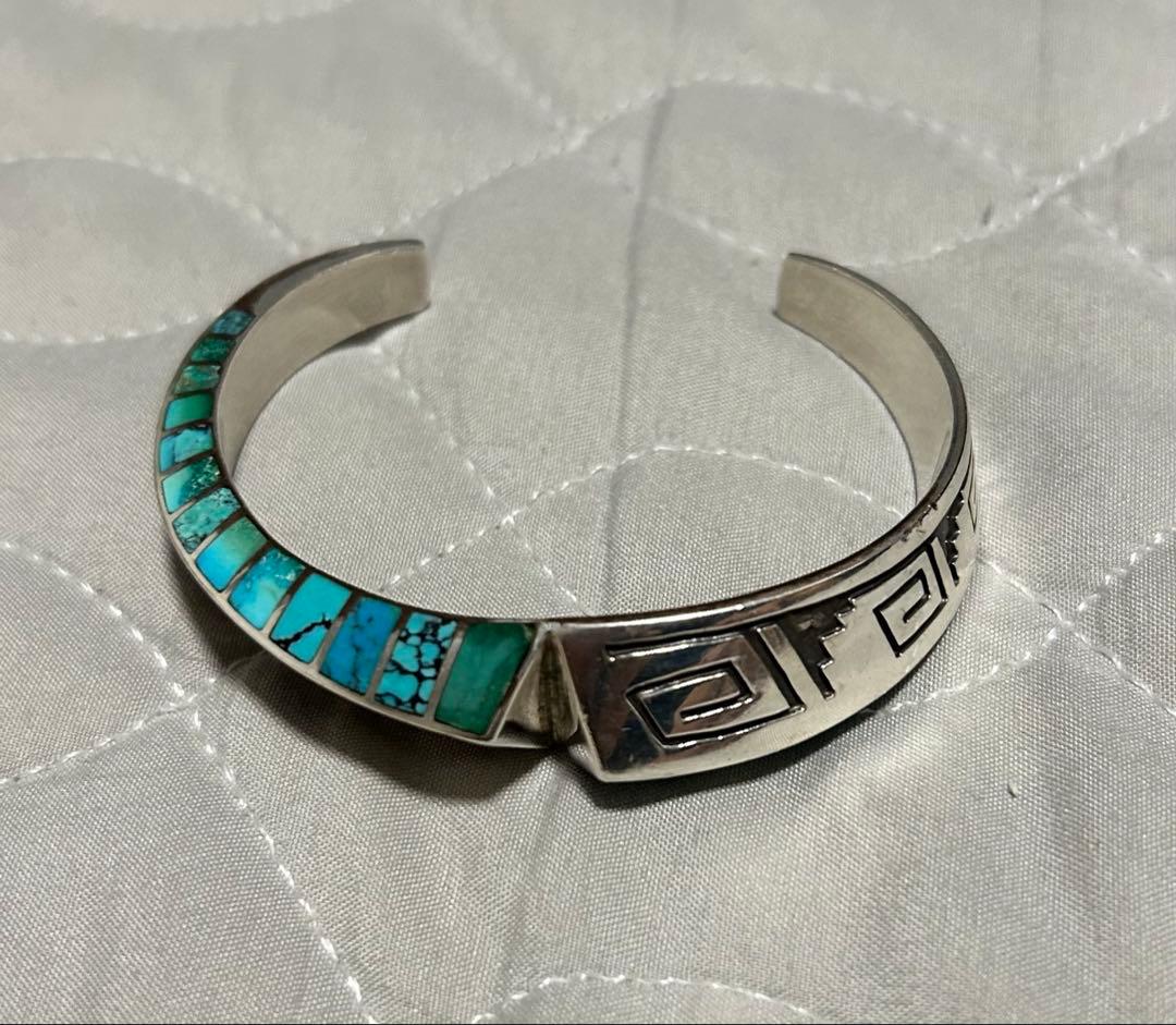 ロンパーカー インレイ×オーバーレイ バングル　ナバホ NAVAJO