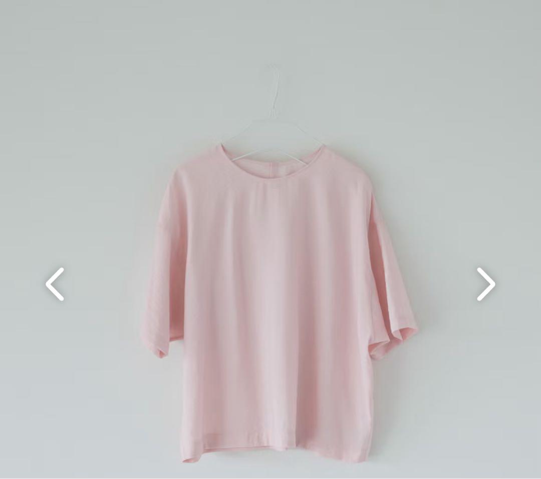 北欧暮らしの道具店　きれい色のTシャツブラウス　ピンク