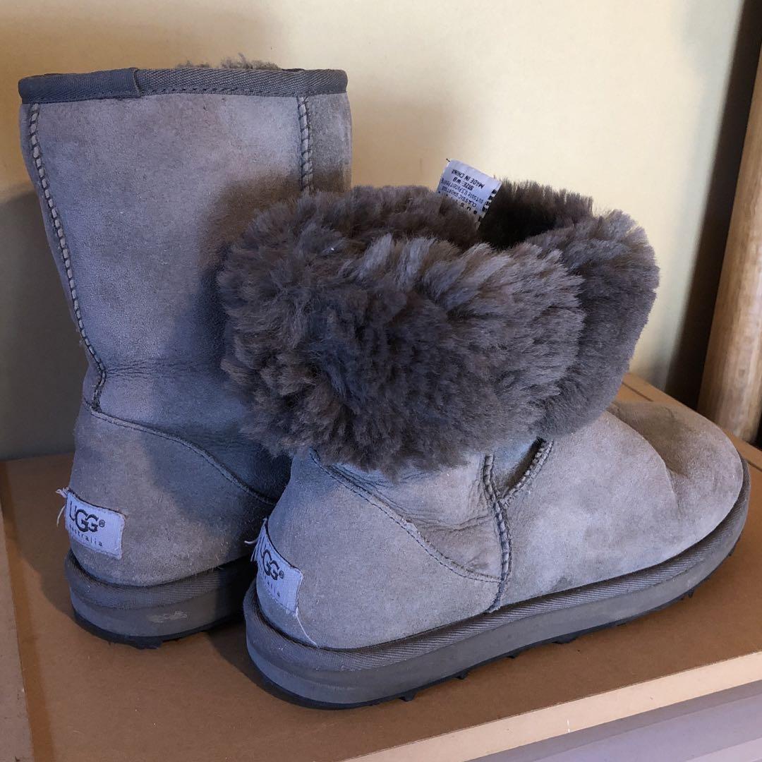 UGG Australia♡シープスキンブーツ25cm グレー　ソール貼替済み