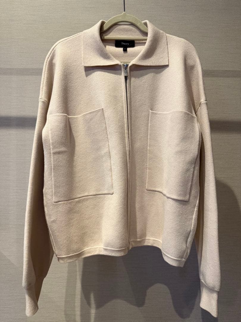 Theory COTTON WOOL CROPPED ZIP UPS theory