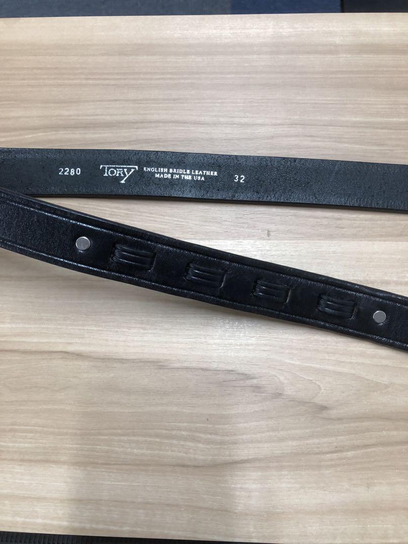 TORY LEATHER トリーレザー　牛革ベルト フック式 32サイズ