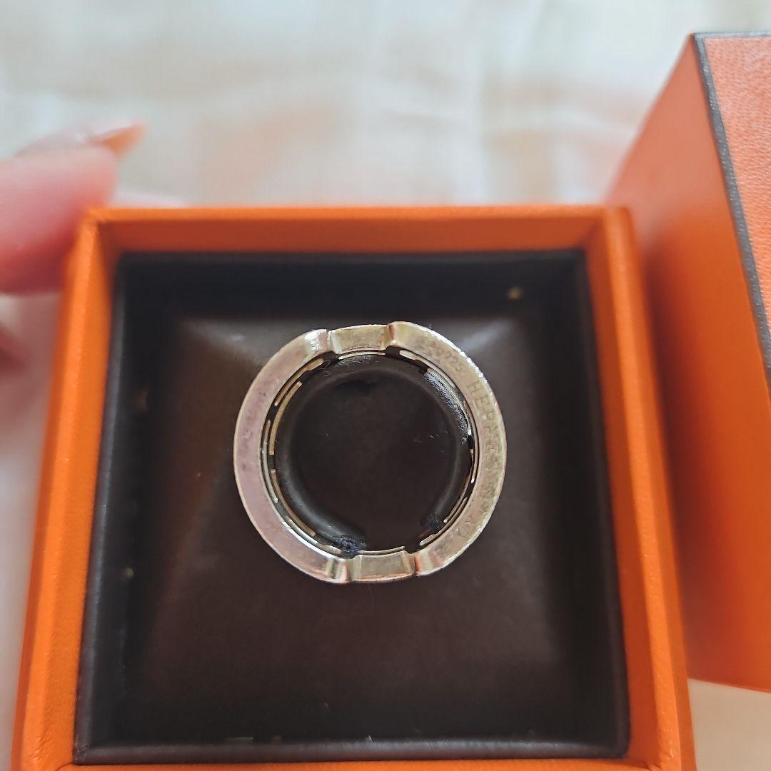 HERMES シルバー チェーンリング
