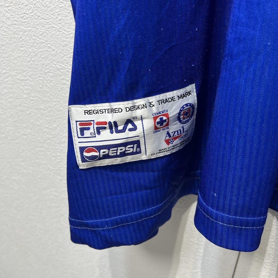 【US規格】希少 FILA DEPORTIVO CRUZ AZULサッカーシャツ