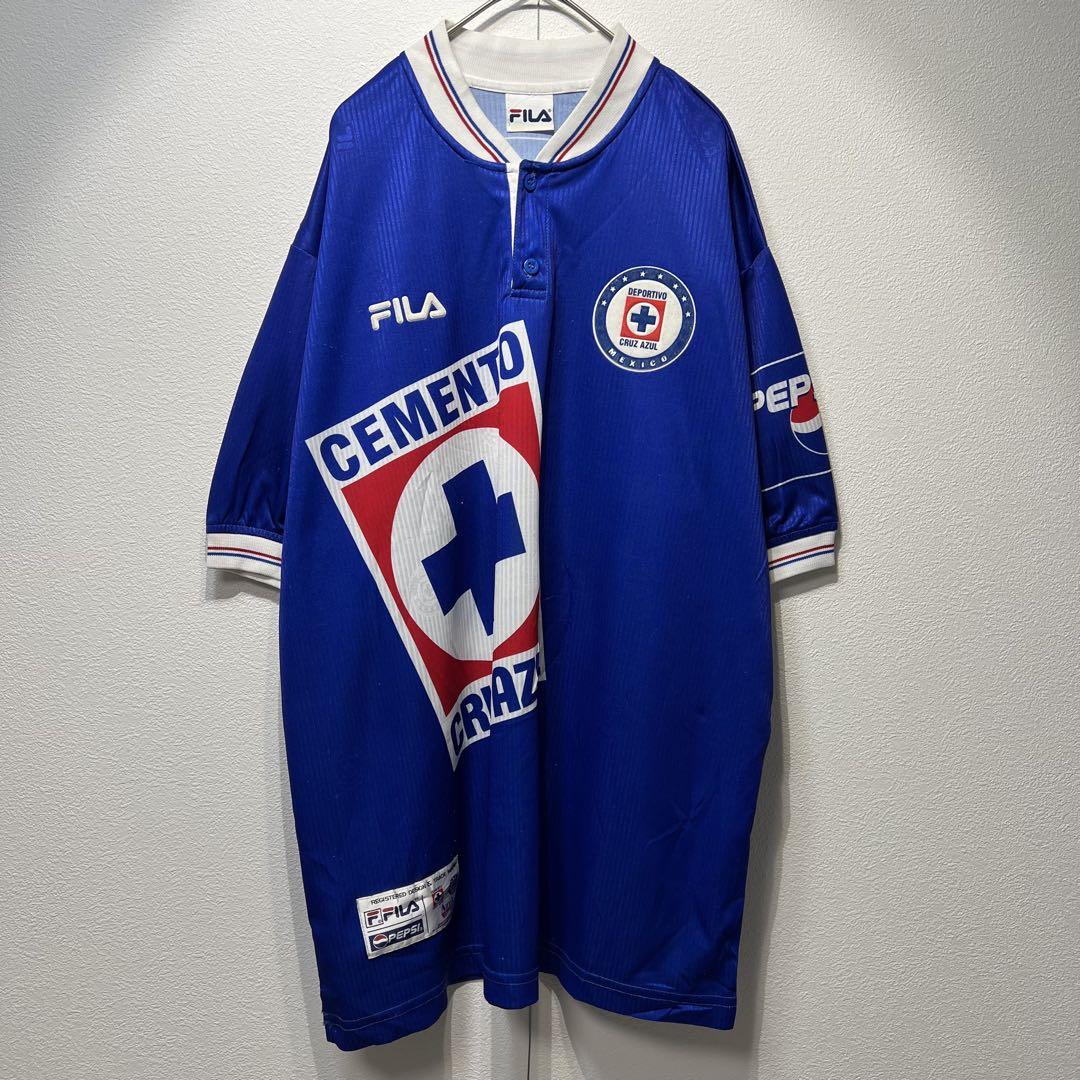 【US規格】希少 FILA DEPORTIVO CRUZ AZULサッカーシャツ