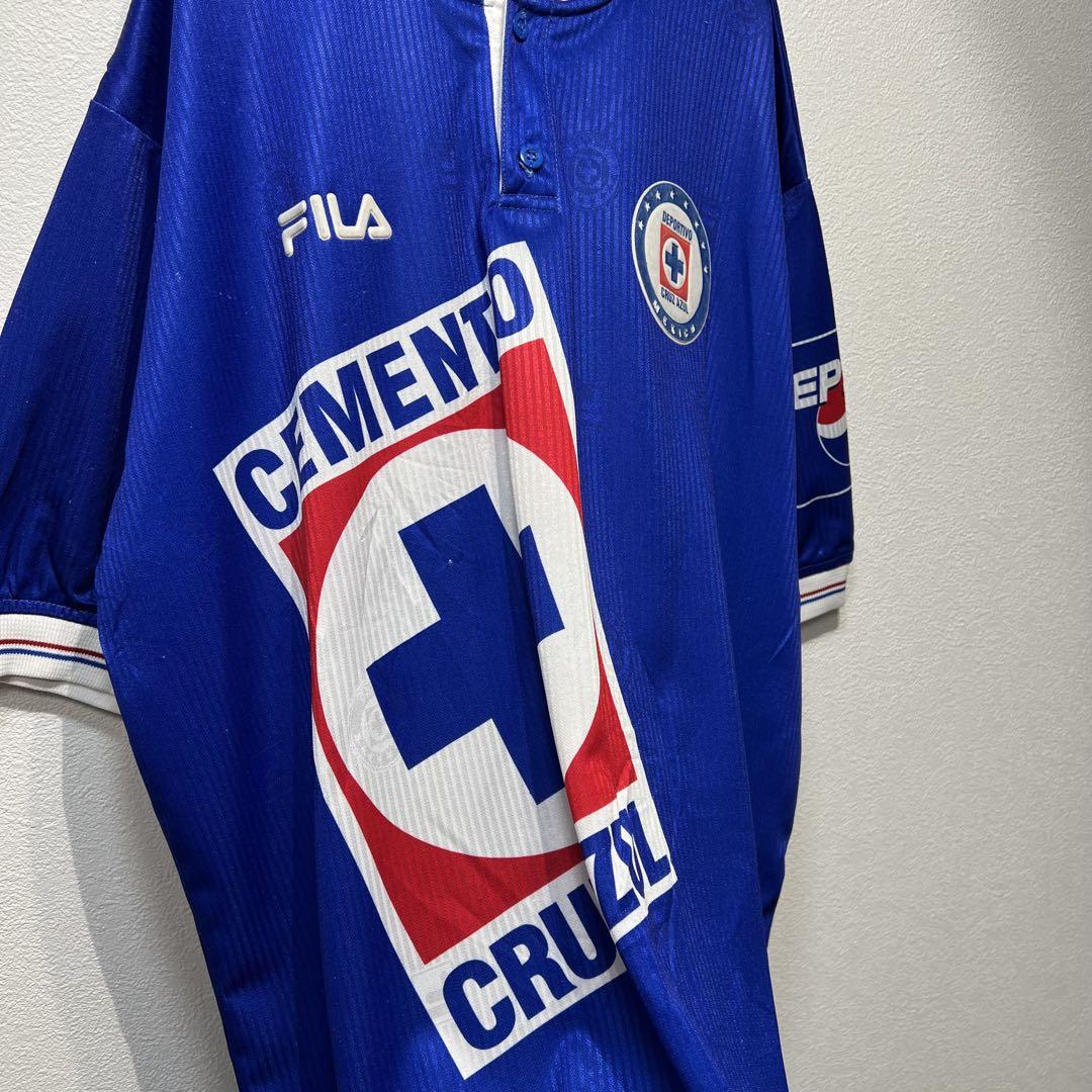 【US規格】希少 FILA DEPORTIVO CRUZ AZULサッカーシャツ