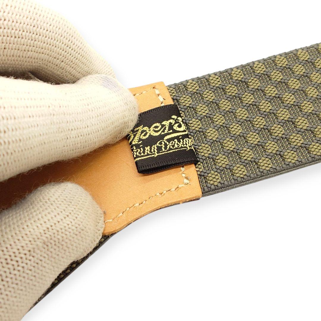 極美品】dapper's ダッパーズ ドット柄 オリーブ 吊り