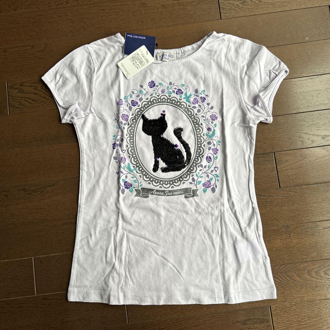 Anna Sui mini 猫シルエット Tシャツ　150新品