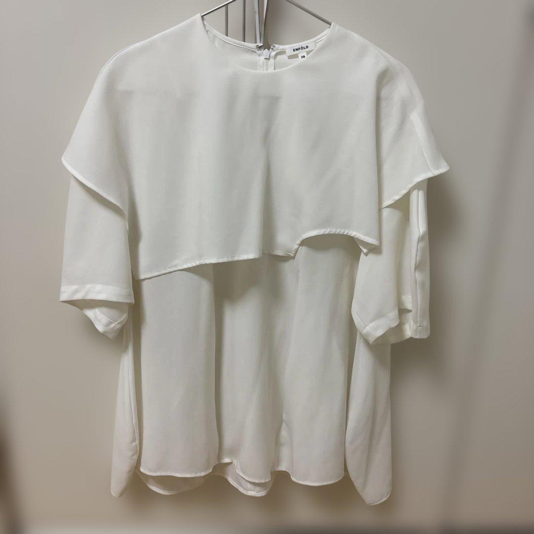 ENFOLD ボレロ　38 ホワイト ENFOLD(エンフォルド) ダンボール VASE PULLOVER 38 - メルカリ