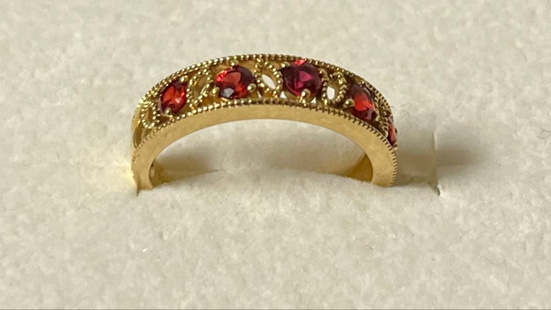 ベーネベーネ　レディッシュサファイアリング　15号