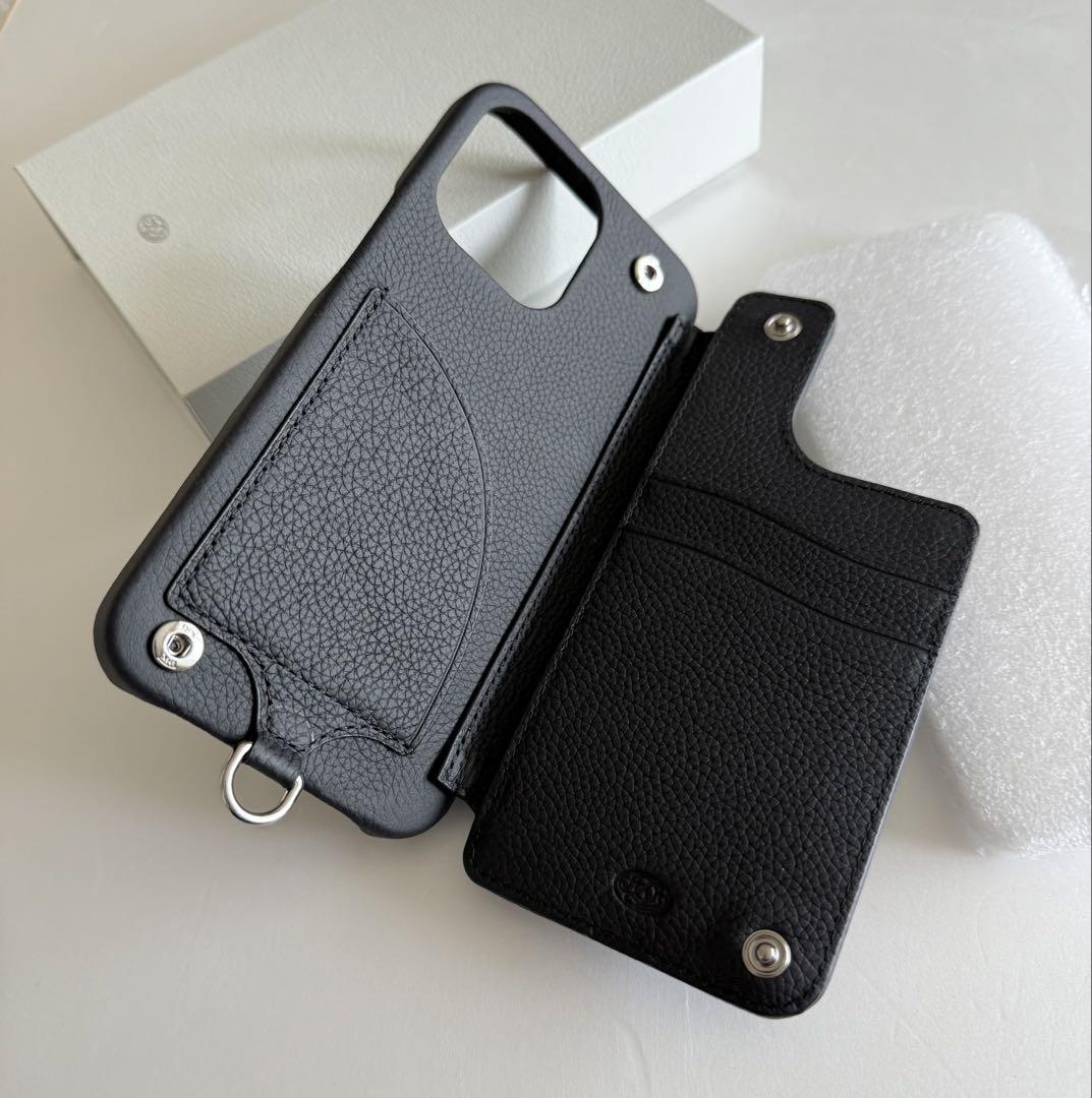 Demiurvo iPhone14ProMax 手帳型ケース 黒 カード収納