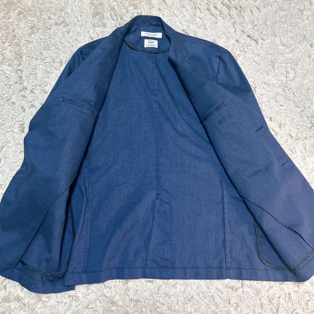 美品✨ユナイテッドアローズ テーラードジャケット 麻 TORAY 紺　Lサイズ