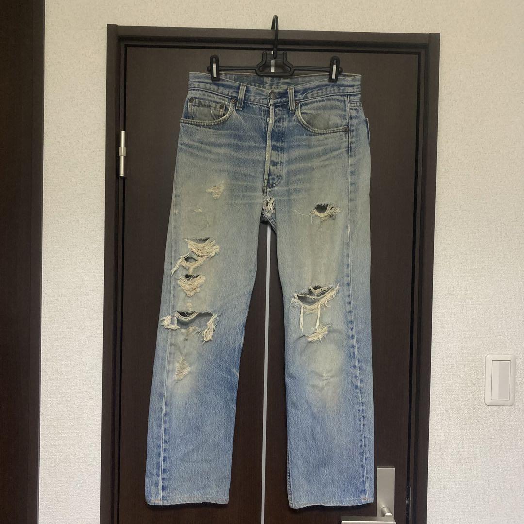 90s vintage Levi's 501 クラッシュデニム W32 グランジ