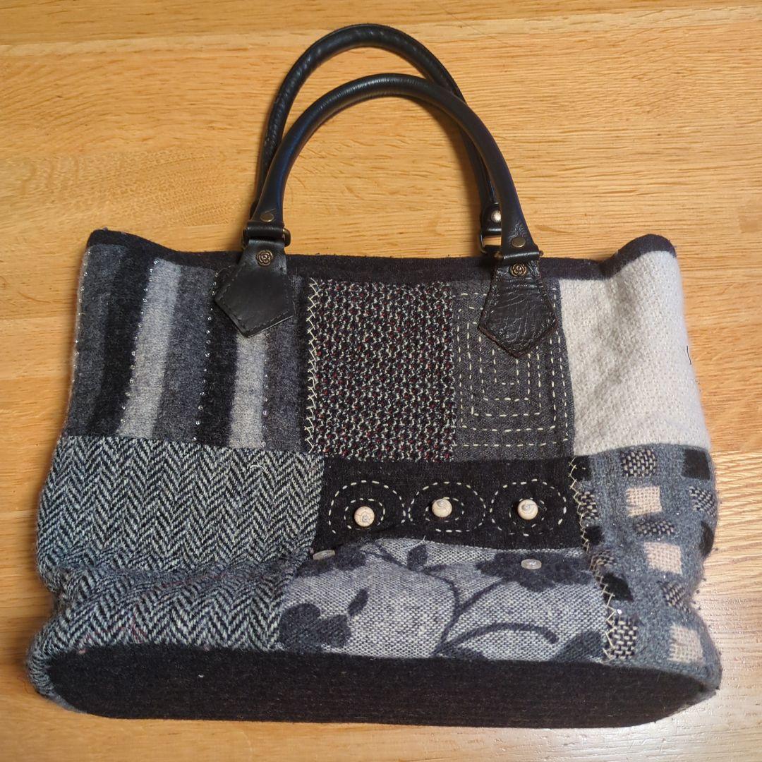 ハンドメイド　パッチワーク　バッグ