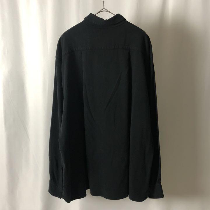 96aw ブラック 脱色期 QSLkM-m86397744389 ヨウジヤマモトプールオム 上質レーヨンシャツ 新品大人気