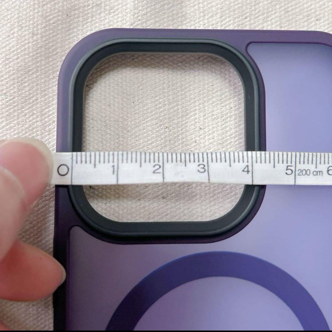 ☆iPhone14 Pro パープル 保護フィルム ケース MagSafe対応