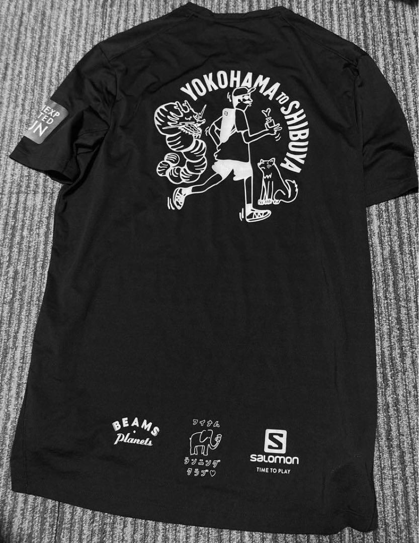 salomonサロモン　限定tシャツ メッシュ　フイナム　beams
