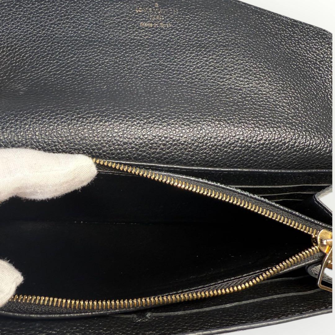 LOUISVUITTON 黒ポルトフォイユ・サラ 長財布 ジャンク品