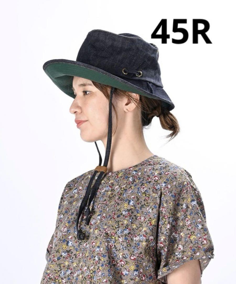 美品★45R★セイルハット　インディゴデニム　バケットハット