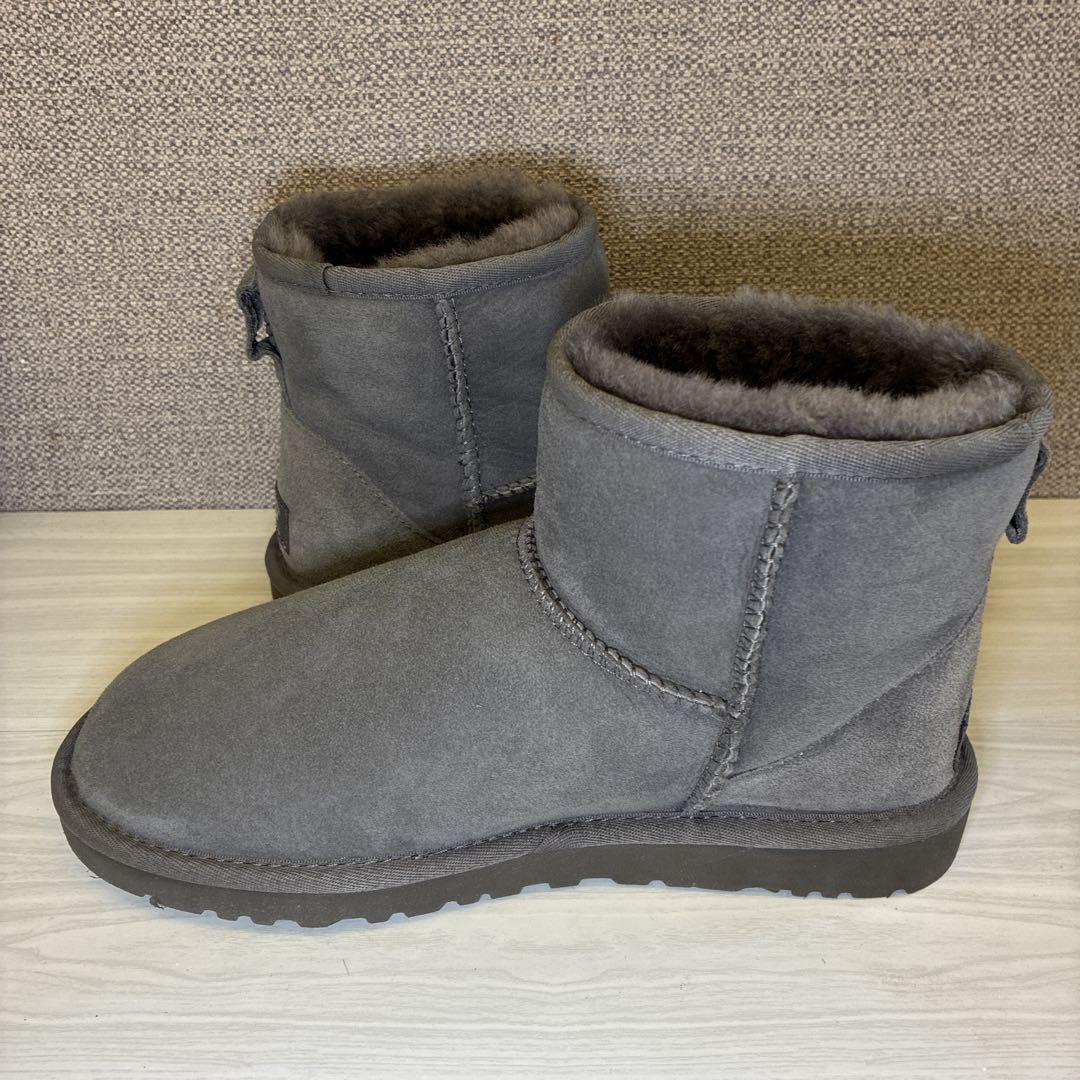 26cm 美品UGG ムートンブーツ グレー UGG WOMENS CLASSIC SHORT II GREY アグ ムートンブーツ