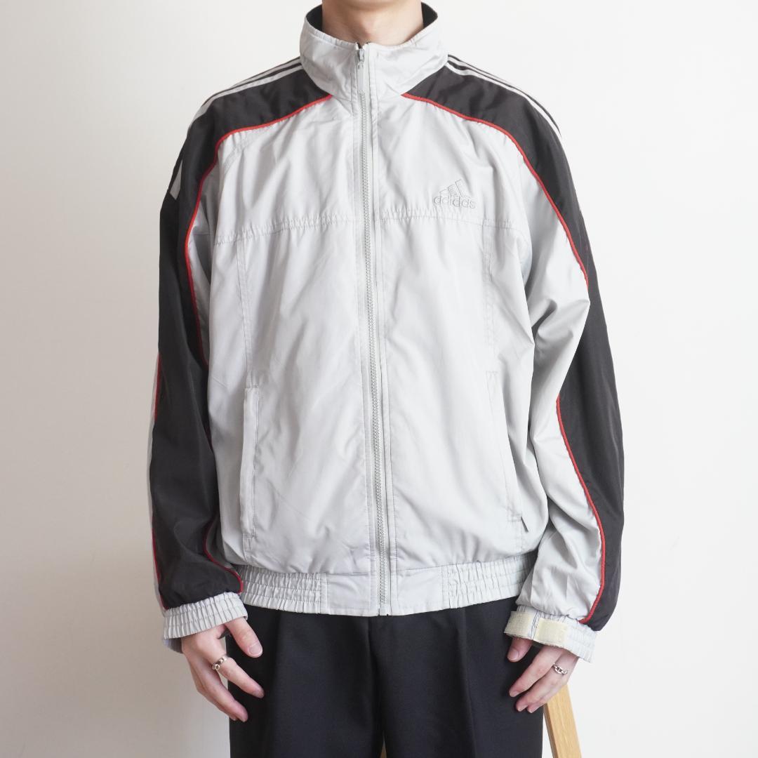00s adidas ナイロントラックジャケット グレー/VW513