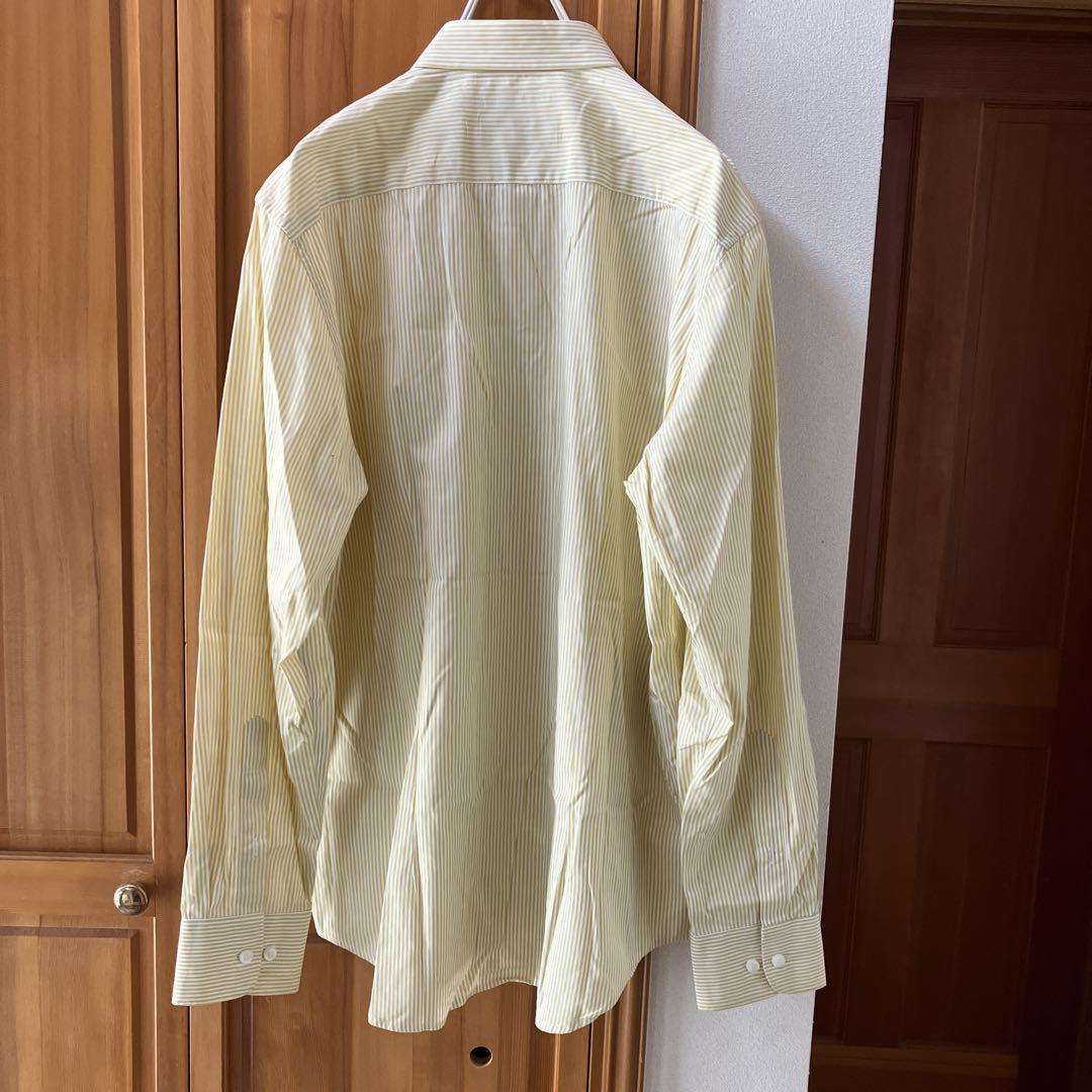 フレッドペリー 長袖シャツ XL ストライプ イエロー イタリア製
