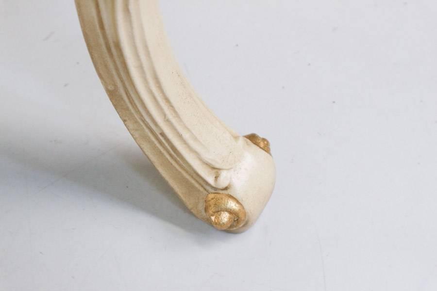 ロココ調 飾り台 姫系 フレンチ 白家具 WeVmj-m86412877123 花台 丸ミニテーブル 金彩 ホワイト セール即納
