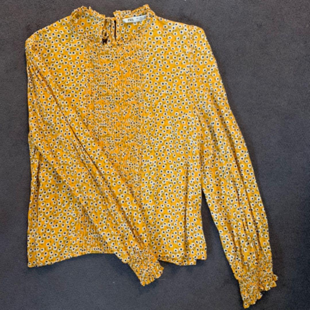 メルカリ Zara 花柄 ブラウス イエロー L シャツ ブラウス 七分 長袖 999 中古や未使用のフリマ メルカリ Zara 花柄 ブラウス イエロー L シャツ ブラウス 七分 長袖 999 中古や未使用のフリマ