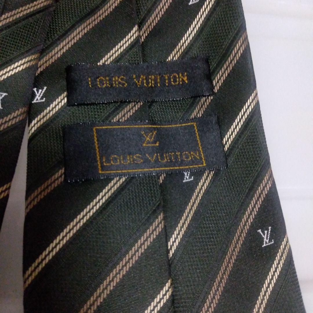 LOUIS VUITTON メンズ ネクタイ モノグラム シルク ストライプ