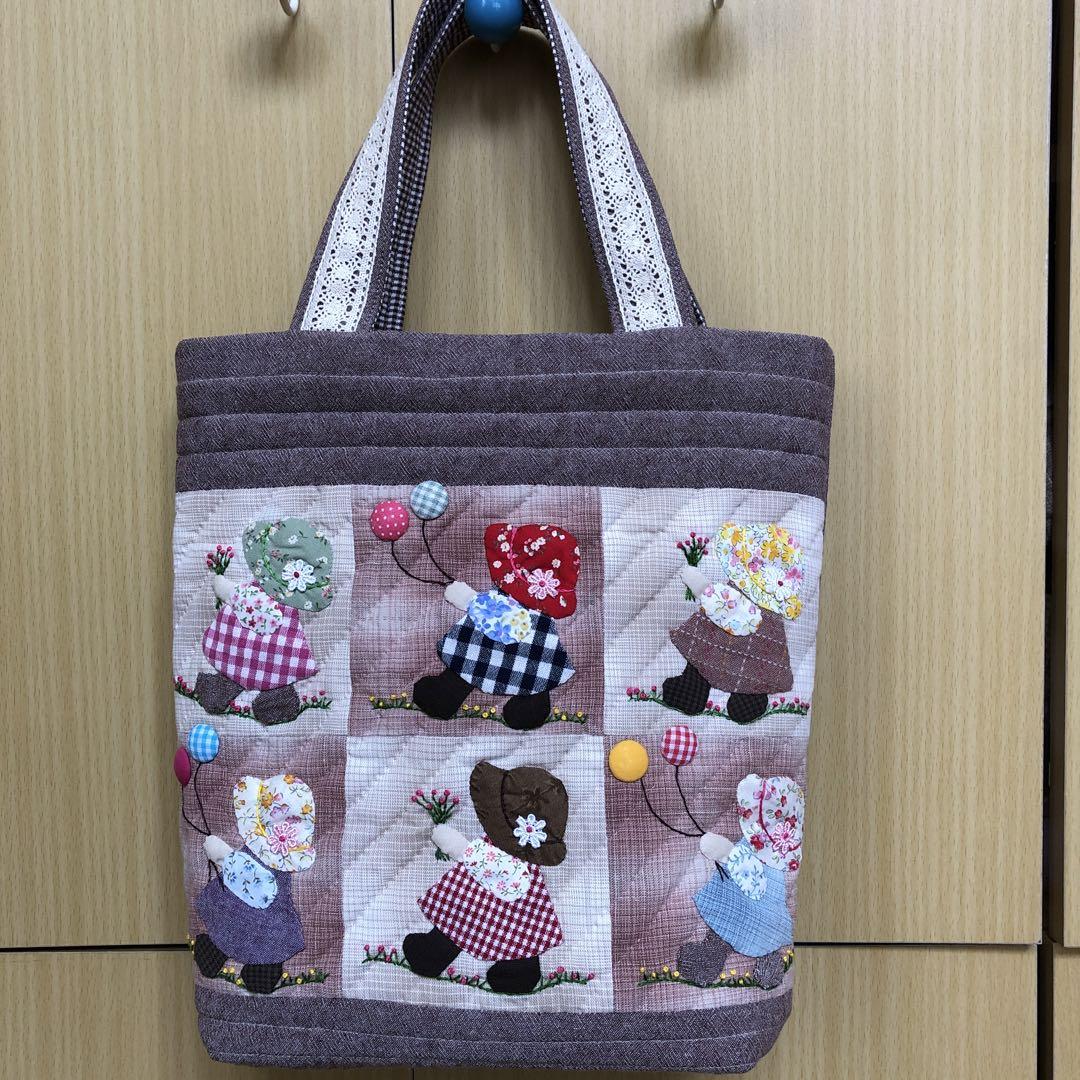 ハンドメイドパッチワークバッグ スーちゃん - トートバッグ新品