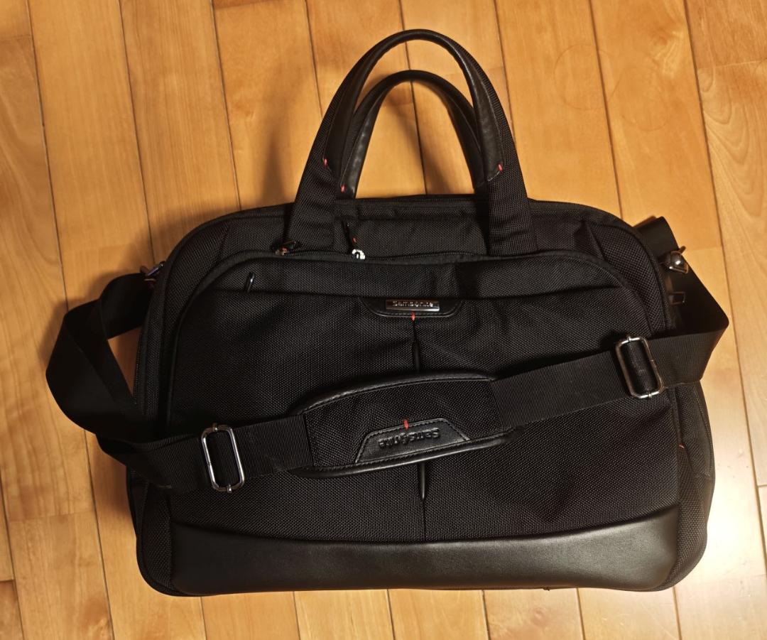 Samsonite ブラック ビジネスバッグ 拡張可能