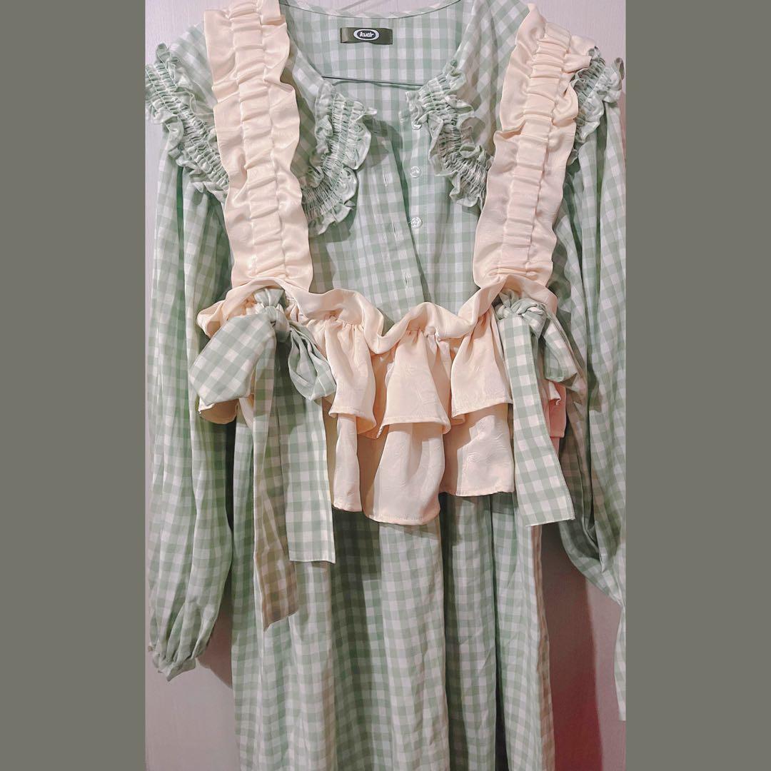 クティールとレトロ マルチウェイフリルビスチェSETワンピースL kutir