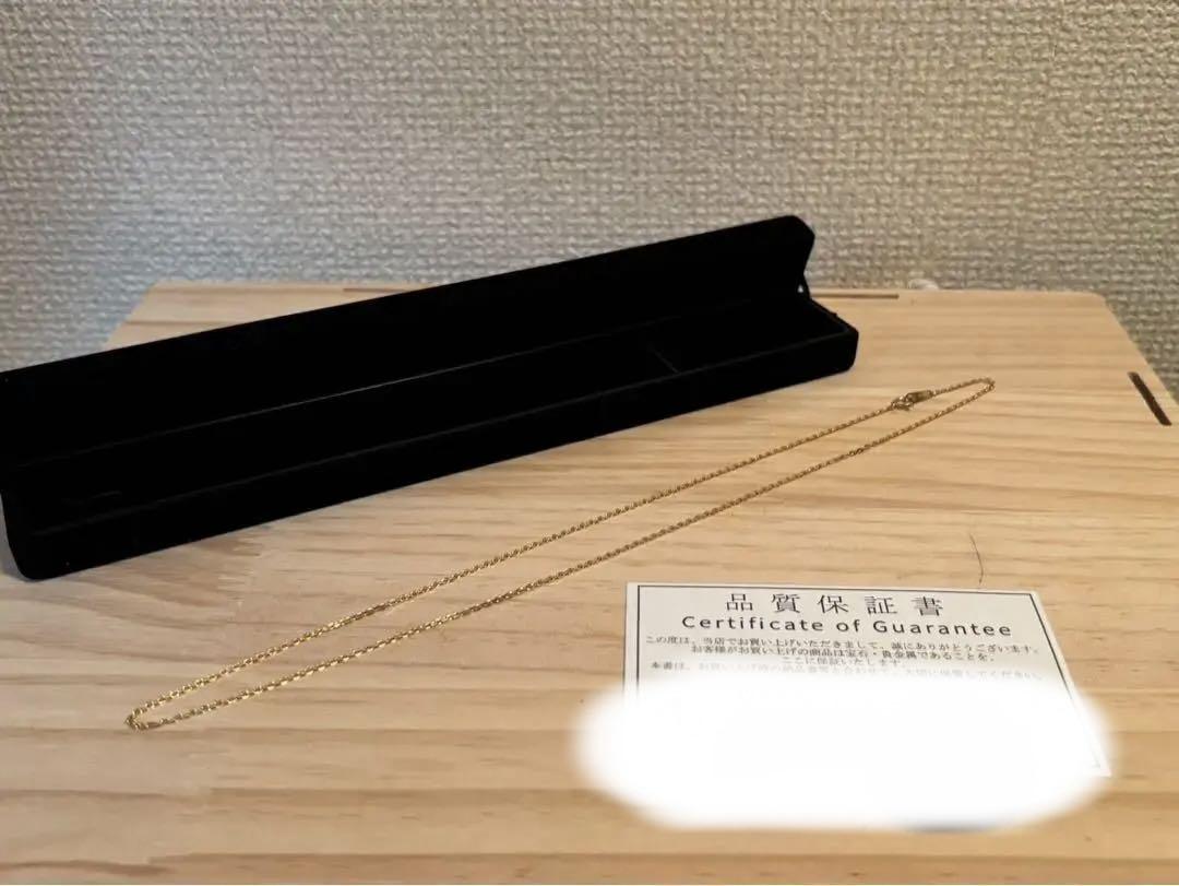 18k無垢素材全金アズキチェーン 50cm ※おまけ18k丸カン付き