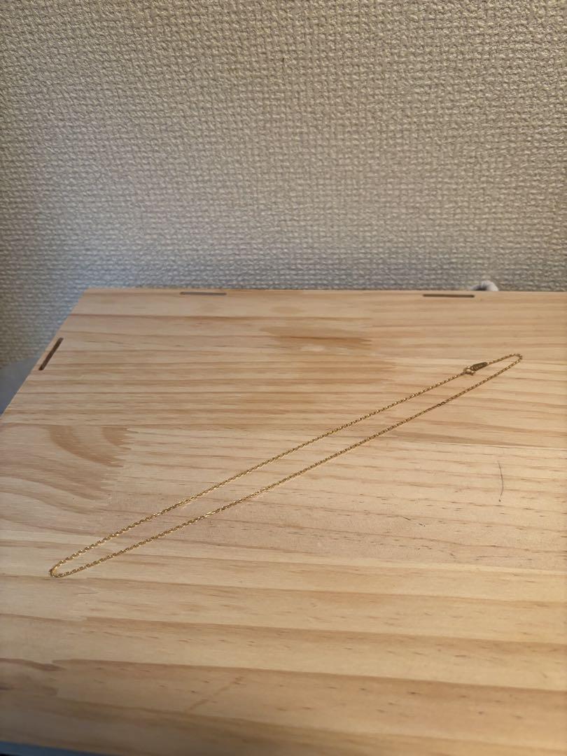 18k無垢素材全金アズキチェーン 50cm ※おまけ18k丸カン付き