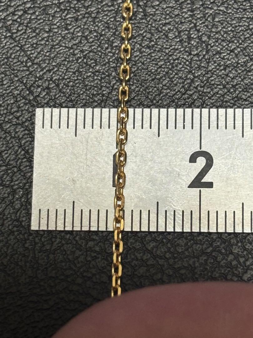 18k無垢素材全金アズキチェーン 50cm ※おまけ18k丸カン付き