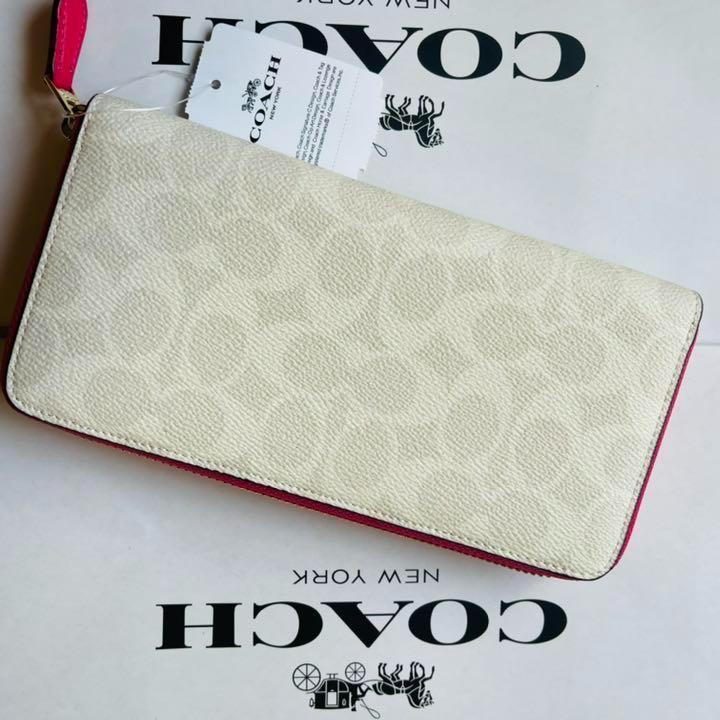 あすつく】 COACH コーチ財布 新商品 レディース財布 ホワイト色 - 長 ...