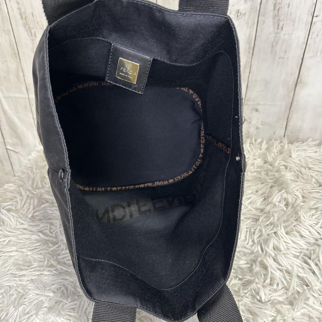 FENDI 2way ハンドバッグ ナイロン ロゴ ブラック トートバッグ