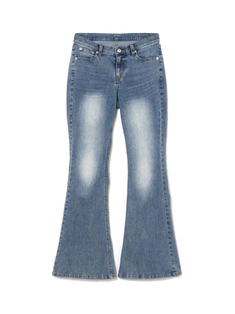 andmary Heart hip flare denim