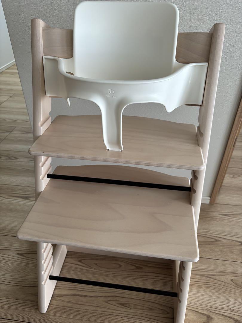 STOKKE Tripp Trapp ホワイトウォッシュ・ベビーセット付き