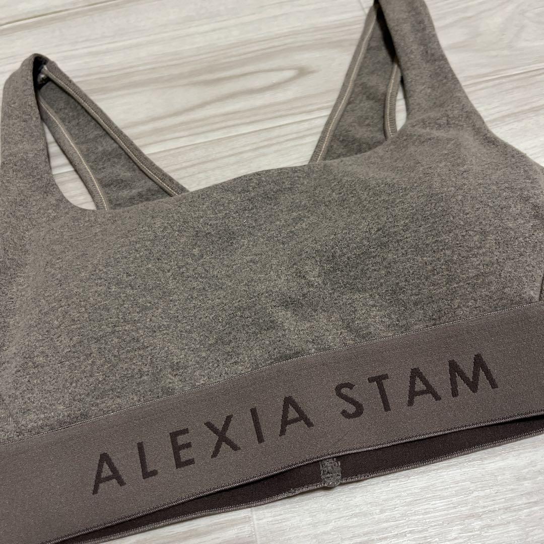 ALEXIA STAM トレーニング ヨガウェア セットアップ モカ S