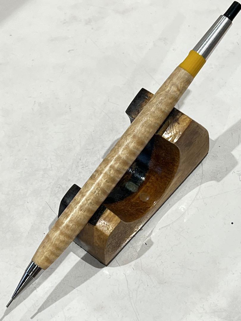 は自分にプチご褒美を トチ縮杢木軸のみ 透明スタビ メルカリ - 筆記具