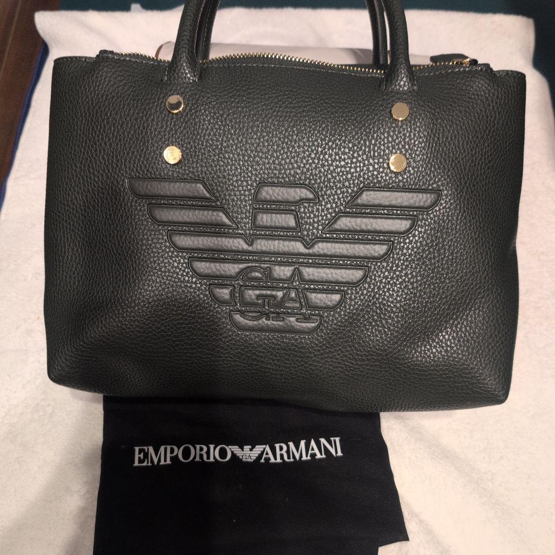 Emporio Armani カーキ　ハンドバッグ