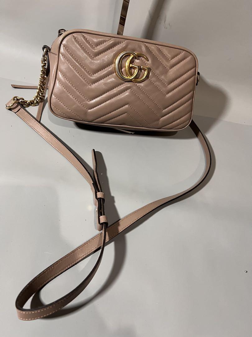 GUCCI ベージュ キルティング ショルダーバッグ