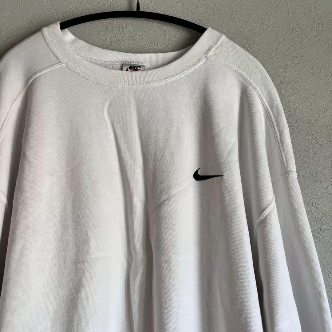 NIKE OLDNIKE スエット　USA製 ホワイト　XL トレーナー