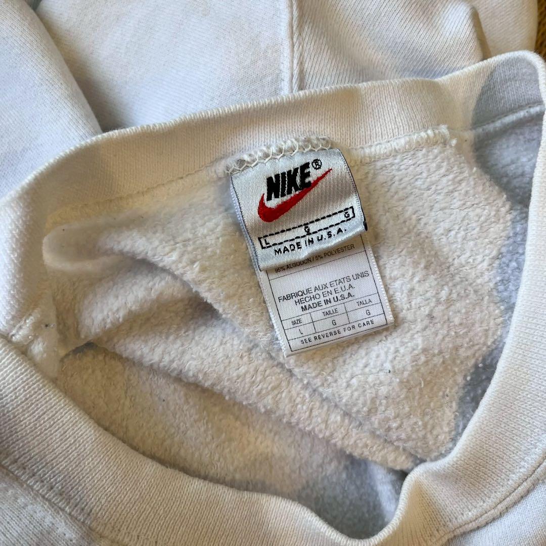 NIKE OLDNIKE スエット　USA製 ホワイト　XL トレーナー