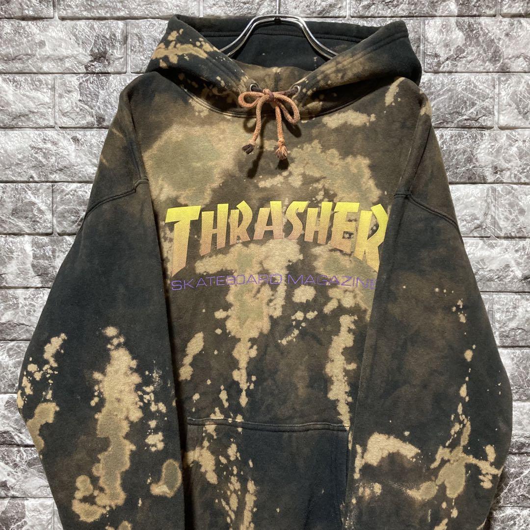 希少 THRASHER プルオーバーパーカー スラッシャー ビッグロゴ 目立つ_画像1