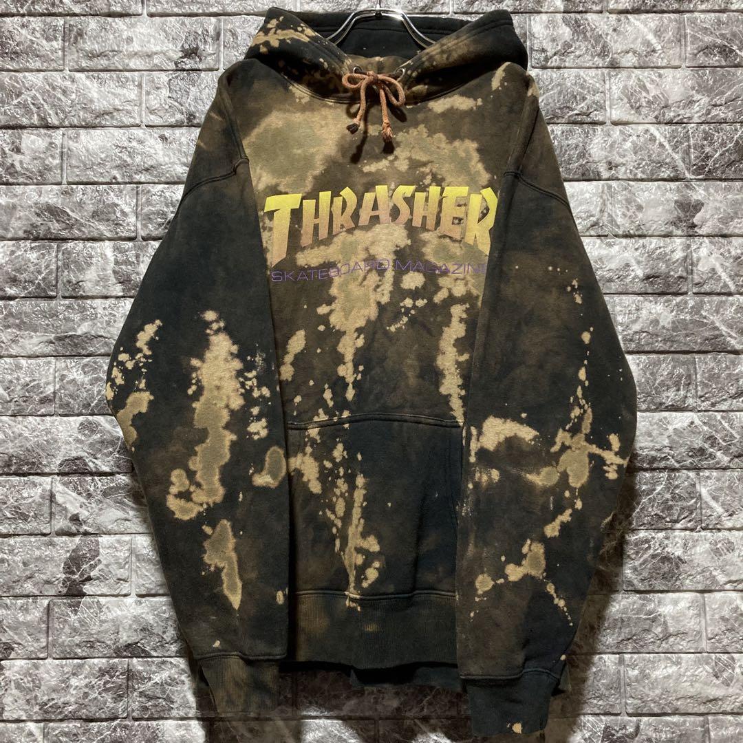 希少 THRASHER プルオーバーパーカー スラッシャー ビッグロゴ 目立つ_画像1
